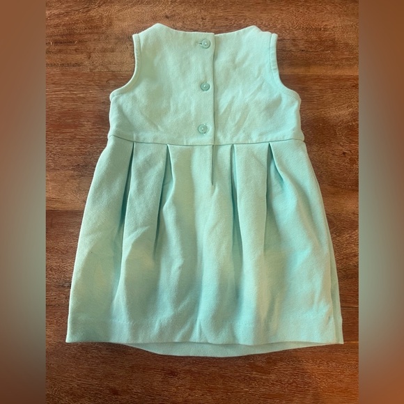 Janie and Jack Bow‎ Ponte Dress Tiffany Blue / Black size 6-12 months - Picture 3 of 4